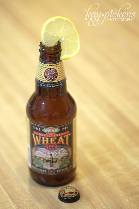 boulevard wheat beer with lemon