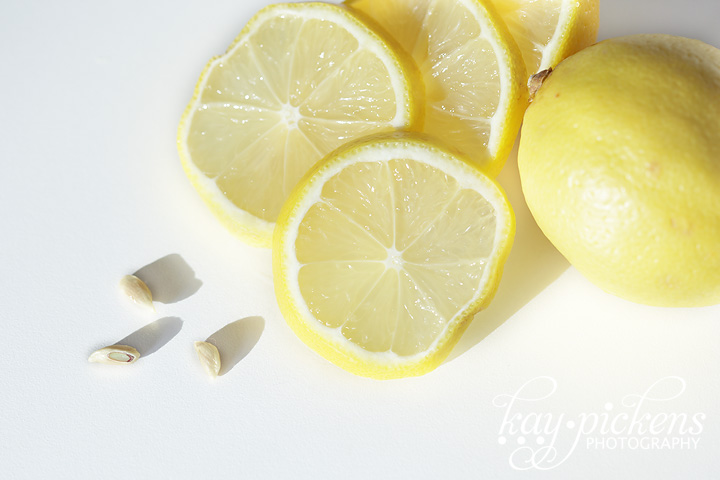 lemons in bright sunlight