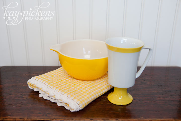 yellow food photography props