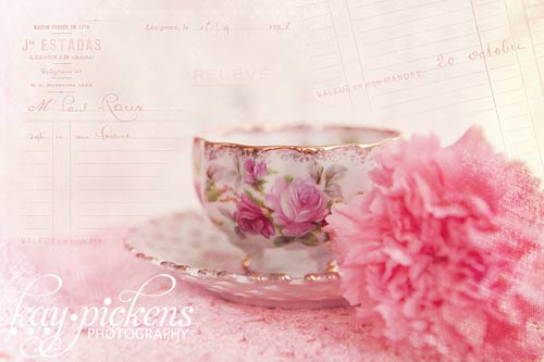 tea cup and carnation